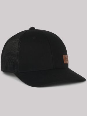 Men's Tonal Mesh Snap Hat in Black