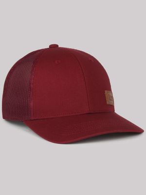 Mens Tonal Mesh Snap Hat:Red:One Size alternative view 2