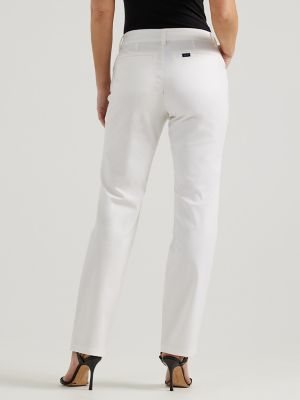 Women's Ultra Lux Relaxed Straight Pant in White Smoke