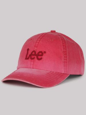 Washed Logo Hat:Red:One Size alternative view 2