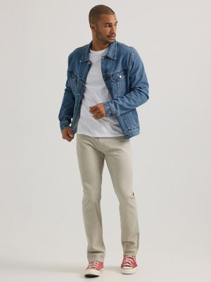 Men's Extreme Motion Slim Straight Twill Jean in Salina Stone