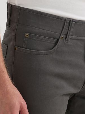 Men's Extreme Motion Regular Straight Twill Jean in Static Grey