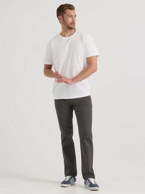 Men's Extreme Motion Regular Straight Twill Jean in Static Grey