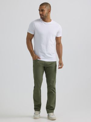 Men's Extreme Motion Regular Straight Twill Jean in Olive Grove alternative view
