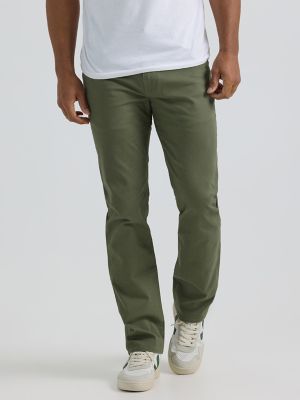 Men's Extreme Motion Regular Straight Twill Jean in Olive Grove main view
