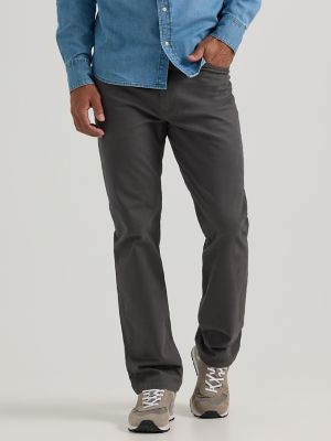 Men's Extreme Motion Relaxed Straight Twill Jean in Static Grey