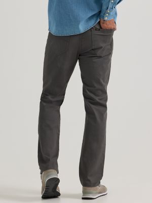 Men's Extreme Motion Relaxed Straight Twill Jean in Static Grey