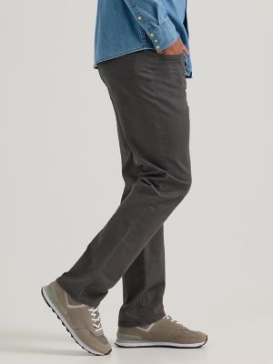 Men's Extreme Motion Relaxed Straight Twill Jean in Static Grey