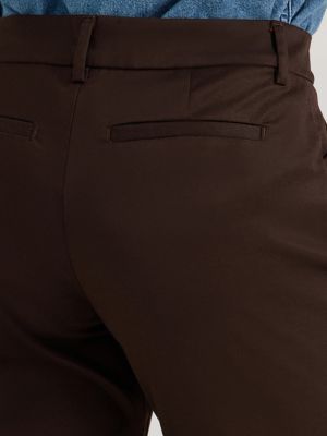 Wrinkle Free Relaxed Fit Straight Leg Pant:Espresso:12:M alternative view 4