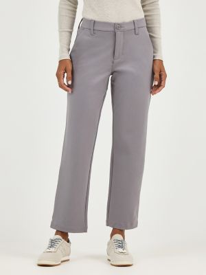 Women's Ultra Lux Comfort Any Wear Side Vent Ankle Pant in H.D. Lee Gray