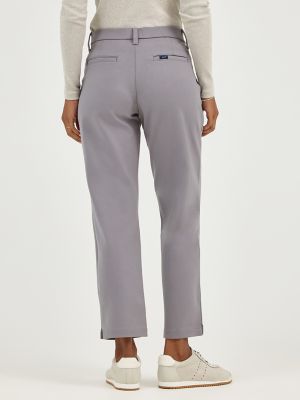 Women's Ultra Lux Comfort Any Wear Side Vent Ankle Pant in H.D. Lee Gray