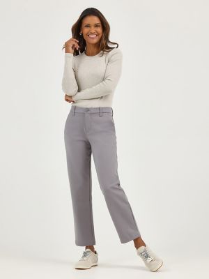 Women's Ultra Lux Comfort Any Wear Side Vent Ankle Pant in H.D. Lee Gray