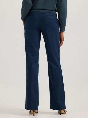 Women's Wrinkle Free Trouser Pant in Rivet Navy alternative view 2