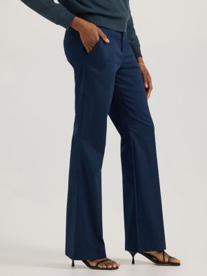 Women's Wrinkle Free Trouser Pant in Rivet Navy alternative view 3