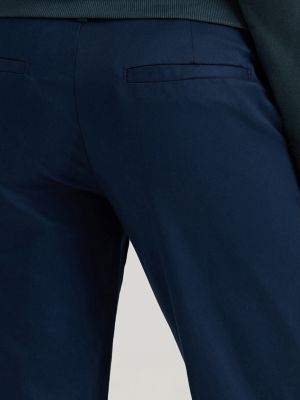 Women's Wrinkle Free Trouser Pant in Rivet Navy alternative view 4