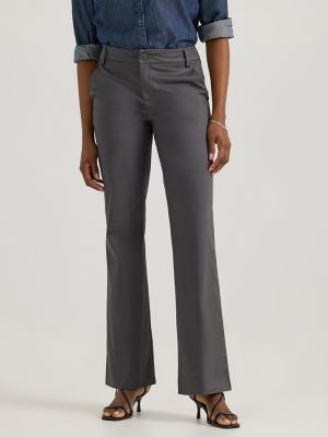 Women's Wrinkle Free Bootcut Pant in Static Gray alternative view