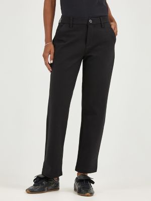 Women's Ultra Lux Comfort Any Wear Side Vent Ankle Pant in Union-All Black alternative view