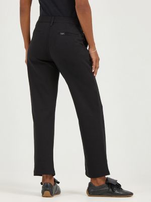Women's Ultra Lux Comfort Any Wear Side Vent Ankle Pant in Union-All Black alternative view 2