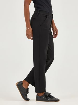 Women's Ultra Lux Comfort Any Wear Side Vent Ankle Pant in Union-All Black alternative view 3