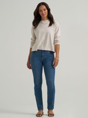 Women's Ultra Lux Comfort Flex Motion Slim Straight Jean with Ever Fit&reg; in Power Struggle main view