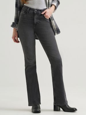 Women's High Rise Bootcut Jean in Refined Black alternative view