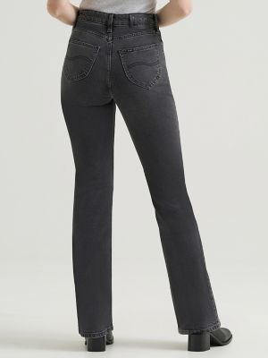 Women's High Rise Bootcut Jean in Refined Black alternative view 2