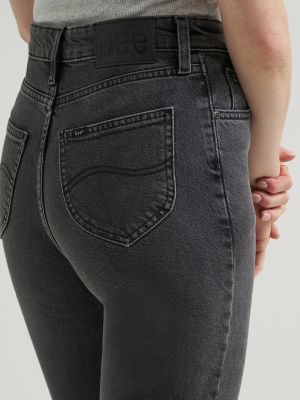 Women's High Rise Bootcut Jean in Refined Black alternative view 6