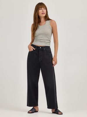 Women's Loose Crop Button-Fly Jean in Dark Memory alternative view 3