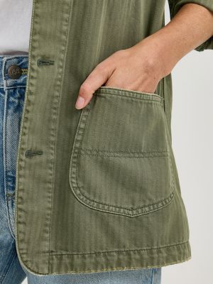 Women's Utility Chore Jacket in Mercantile Green alternative view 4