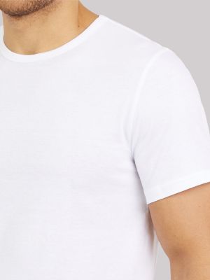 Men's 3-Pack Crew Neck Tee in White alternative view 3