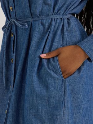 Women's Legendary Shirred Frontier Dress in Weekend Cabin - thumbnail 6