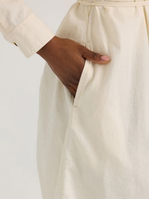 Women's Legendary Shirred Frontier Dress in Ecru alternative view 4