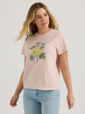 Women's Flower and Leaves Graphic Tee