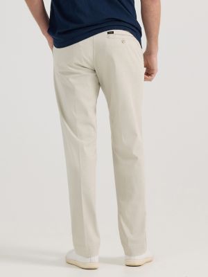 Men's Extreme Motion Flat Front Khaki Pant in City Beige