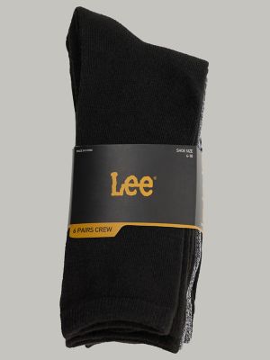 Womens 6-Pack Fashion Crew Socks:Black Multi:4-10 alternative view