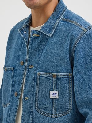 Men's Loose Fit Denim Workwear Chore Coat