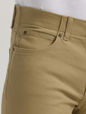 Men's Extreme Motion Slim Straight Twill Jean in KC Khaki alternative view 5
