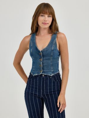 Women's High Rise Patchwork Flare Jean