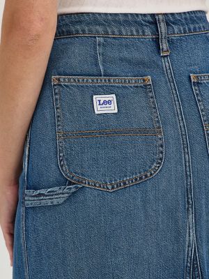 Women's Carpenter Maxi Skirt in Cobalt Gleam alternative view 7
