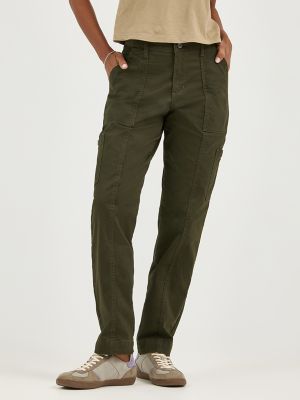 Women's Ultra Lux Comfort with Flex-to-Go Loose Utility Pant in Dark Olive Night