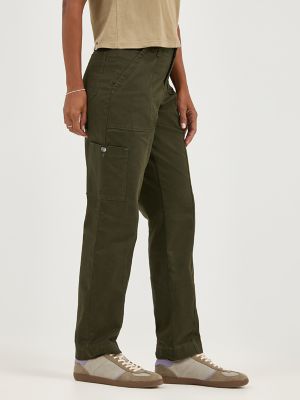 Women's Ultra Lux Comfort with Flex-to-Go Loose Utility Pant in Dark Olive Night