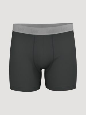 Men's 3-Pack Comfort Stretch Boxer Briefs in Black, Charcoal, Galactic Cobalt alternative view 3