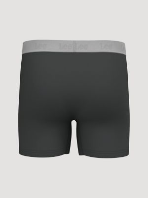 Men's 3-Pack Comfort Stretch Boxer Briefs in Black, Charcoal, Galactic Cobalt alternative view 4