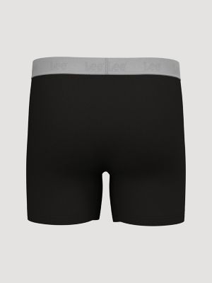 Men's 3-Pack Comfort Stretch Boxer Briefs in Black, Charcoal, Galactic Cobalt alternative view 6