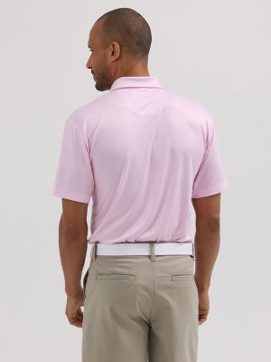 Men's Golf Series Shadow Geometric Print Polo Shirt in Peony alternative view 3