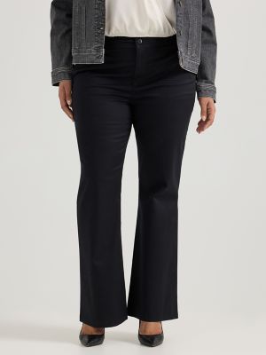Women's Wrinkle Free Trouser Pant (Plus) in Unionall Black alternative view