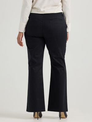 Women's Wrinkle Free Trouser Pant (Plus) in Unionall Black alternative view 2