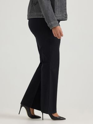 Women's Wrinkle Free Trouser Pant (Plus) in Unionall Black alternative view 3