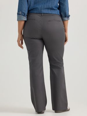 Women's Wrinkle Free Trouser Pant (Plus) in Static Gray