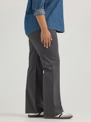 Women's Wrinkle Free Trouser Pant (Plus) in Static Gray